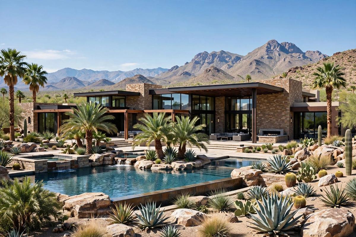 Home exterior of a walled desert estate in Paradise Valley with a private gated entry, where direct sales close with no showings